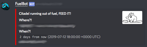 Missing fuel notification image